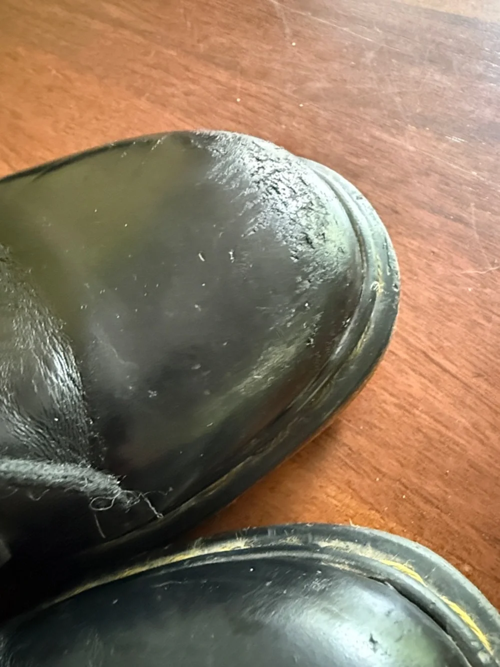 Vintage Dr. Martens Black Leather Lace-Up Ankle Shoes 1461 VTG 7 9 41 - Picture 14 of 17